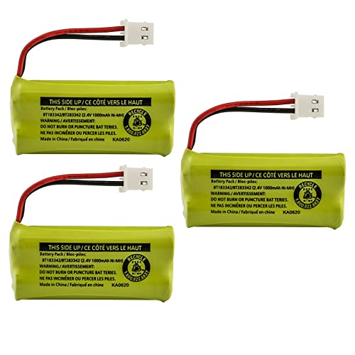 Kastar 3-Pack BT183342 / BT283342 Battery Replacement for AT&T CL82301 CL82311 CL82350 CL82351 CL82400 CL82401 CL82450 CL82451 CL82500 CL82501 CL82550 CL82551 CL82600 CL82601 CL83101 CL83143 CRL32452