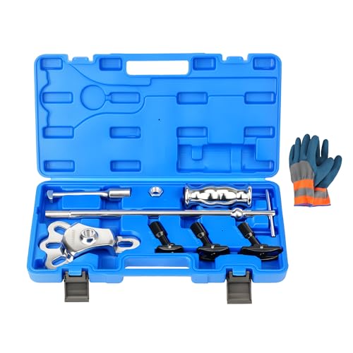 GEAROLL Rear Axle Bearing Remove Puller Tool Kit Slide Hammer and Bearing Remover Set with Slide Hammer Yoke and 3 Rear Axle Puller Adapters 1 to 2-7/8 IDs