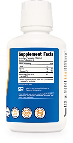 Nutricost C8 Mct Oil 16Oz - Keto, Paleo, Non-Gmo #TOP3