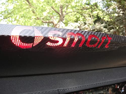 ACSUZ Autoadesivo Adesivo della Luce del Freno, per Smart Fortwo 451 450 Auto Fibra Carbonio Coda Tronco Decorativo Accessori