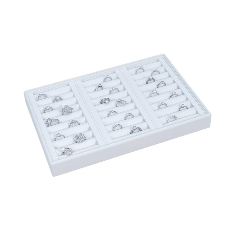 CLQYXRMVC Jewelry Organizer Stand Ring Display Stand Fluted Microfiber Holder Necklace Display Stand