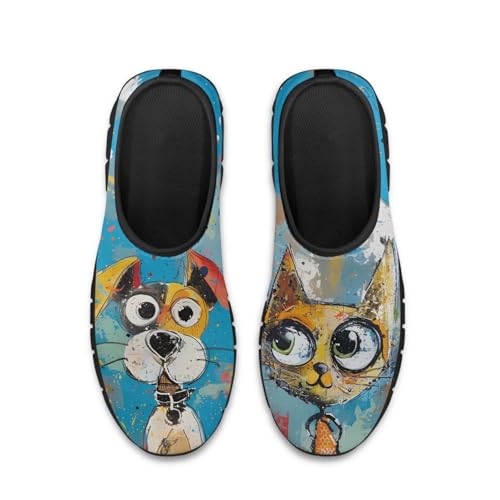 Women's Art Pattern Slip-On Sneakers Casual Low-Top Loafers Flat Shoes Lightweight Soft Shoes Non-Slip Workout Travel Shoes US Size 5.5-11.5