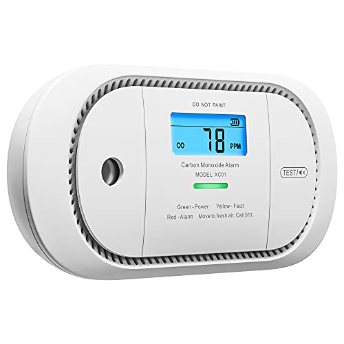 X-Sense Carbon Monoxide Detector Alarm with Digital LCD Display, Replaceable Battery CO Alarm Detector with Peak Value Memory, XC01-R - Image 5