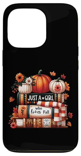 Just A Girl Who Loves Automne Automne Pumpkin Books Cozy Women Coque pour iPhone 13 Pro
