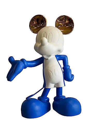 Estatua Gigante de Resina Mickey Mouse Azul y Blanco