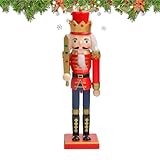 木製くるみ割り人形 | 木製 ナットクラッカー 兵士 人形 - 屋内 屋外 玄関 家庭 パーティー ホーム 暖炉 ホリデー 祝祭 ガーデン 用 フィギュア 装飾品,クリスマス 飾り