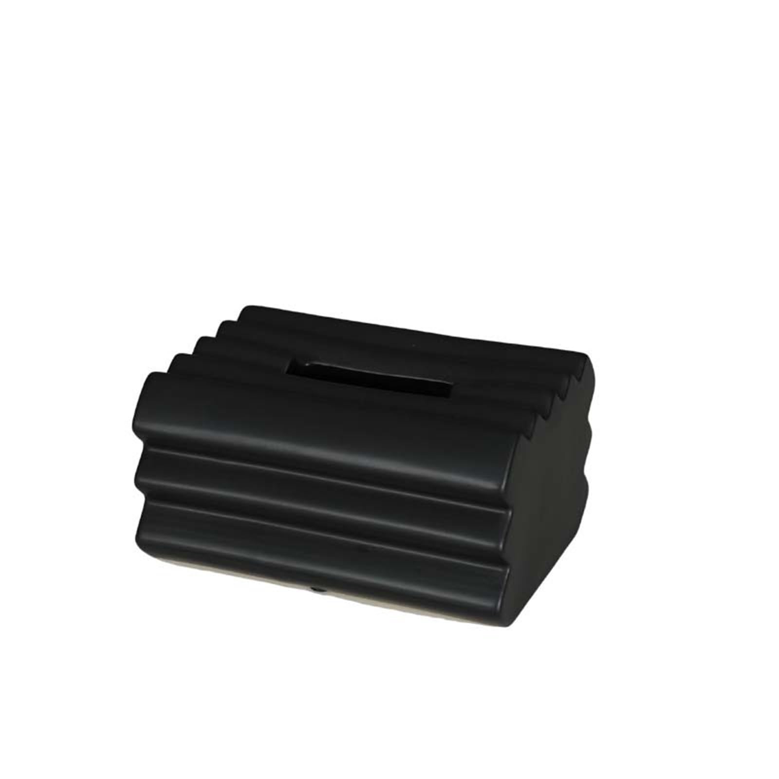 Tissue Case Modern Ceramic Tissue Box Creative Living Room Dining Table Napkin Facial Dispenser Ornaments Tissue Dispenser(Black)