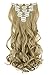 Produktbild PRETTYSHOP XL 45cm 7 Teile Set CLIP IN EXTENSIONS Haarverlängerung Haarteil Voluminös Gewellt Blond CE3-1