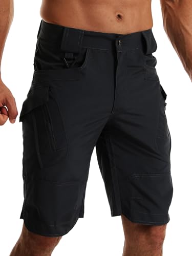 AUTIWITUA Men's Hiking Shorts Waterproof Tactical Cargo Short Pants Quick Dry Work Shorts with Multi Pockets(No Belt)2