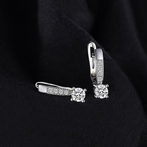 JewelryPalace 925 sterling zilver, 1 karaat zirkonia, oorbellen, cadeau voor vrouwen, roségoud goud - Image 4