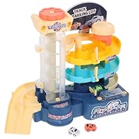 Gogogmee Electric 3-Level Parking Garage 3 Cars for Motorized City Car Parking Tower Playset Simulation Garage Plaything for Boys