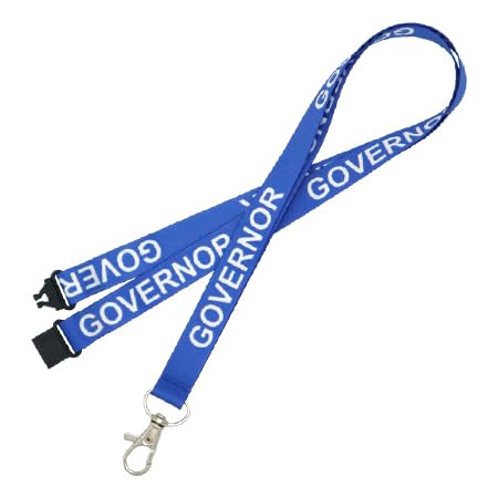 Pack of 50 Blue Governor Lanyards perfect for ID Cards, Name Badges, and Much More - Durable Breakaway Blue Governor Neck Strap Suitable for Everyday Use In Schools — image 1