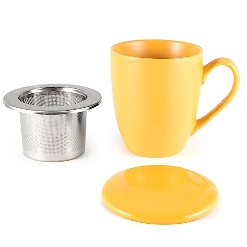 Hanseküche Teetasse mit Deckel und Sieb – XXL Teebecher 600ml –...