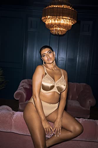 Elomi Cate Embroidered Full Cup Banded Underwire Bra (4030),36HH,Hazel3