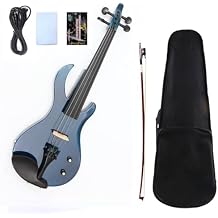 Full size Electric Violin 4/4 set Guitar-shaped body with Bird-head Big jack with Ebony Fittings for Beginners Adults Students