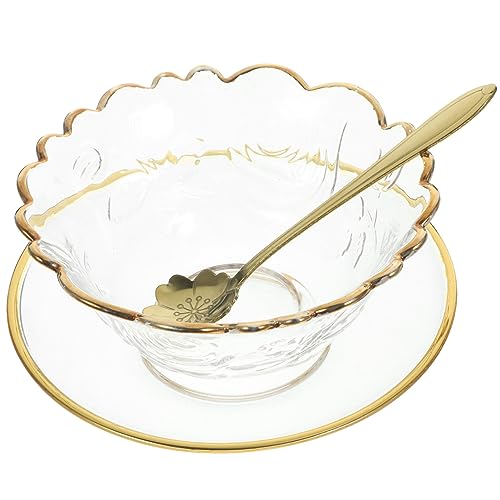 HOMSFOU 1 Juego De Ensaladera Cuencos para Palomitas De Maíz Cuencos De Cristal para Servir Ensalada De Cristal para Fiestas Cuenco De para El Hogar Cuenco De