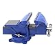 KATSU Schraubstock 5 125mm 5,2kg, Robuste 360 Grad Drehbare Basis Drehmaschine Fräsmaschine Tisch Werkbankklemme für Mechaniker und Ingenieure 402351