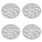 HULKAY Serie 4 pezzi in acciaio inossidabile a forma di conchiglia piatto ostrica contenitore ostrica con 8 serbatoi per salsa ostrica