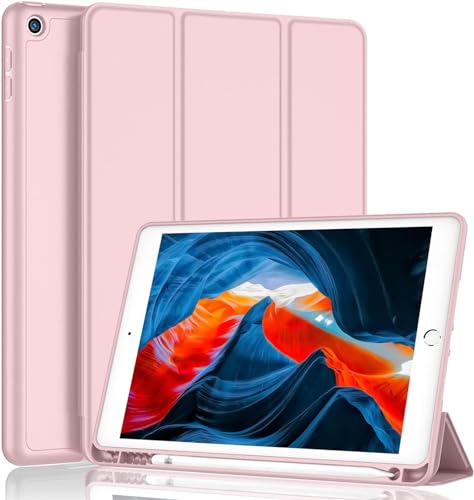 Image of Tablet Case Cover for Apple iPad Pro 11 inch (1st Gen) [Auto Sleep /Wake Cover] [Pencil Holder] [Trifold Stand] - Pink