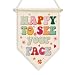QWFFNBMU Happy to See Your Face Back to School Classroom Wall Pennant Banner Decor, Classroom Welcome Wall Art Canvas Pennant Decorations for Kindergarten Elementary Middle School