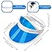 Tarpop 8 Pack Poker Visors Bulk Plastic Bingo Hat Dealer Casino Visors Clear Beach Sunhat for Women Party Outdoor(Multicolor)