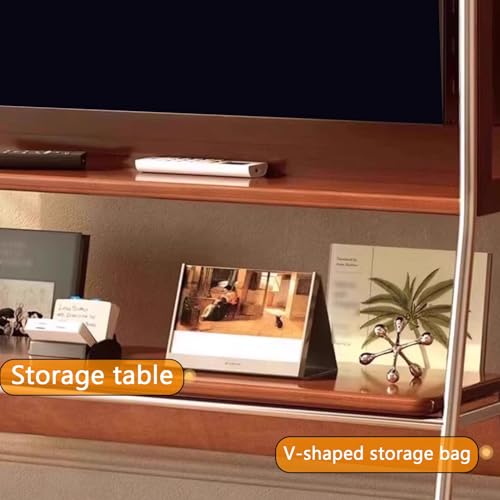 Soporte móvil para TV con ruedas y estantes miniatura 4