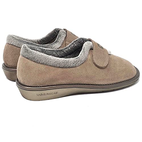 6348 Women's Comfy Slip-On Slippers, Genuine Suede Fuzzy Wool-Like Plush Fleece Lined, Relaxed Fit House Shoes, Indoor/Outdoor, Made In Spain3