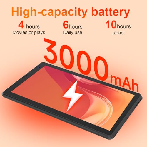 Image of BYANDBY Tablet 7 inch Android 15.0 Tablet, 8GB+32GB ROM (1TB Expand), Quad-Core, WiFi, GMS, Dual Camera, Educational, Games (Black)