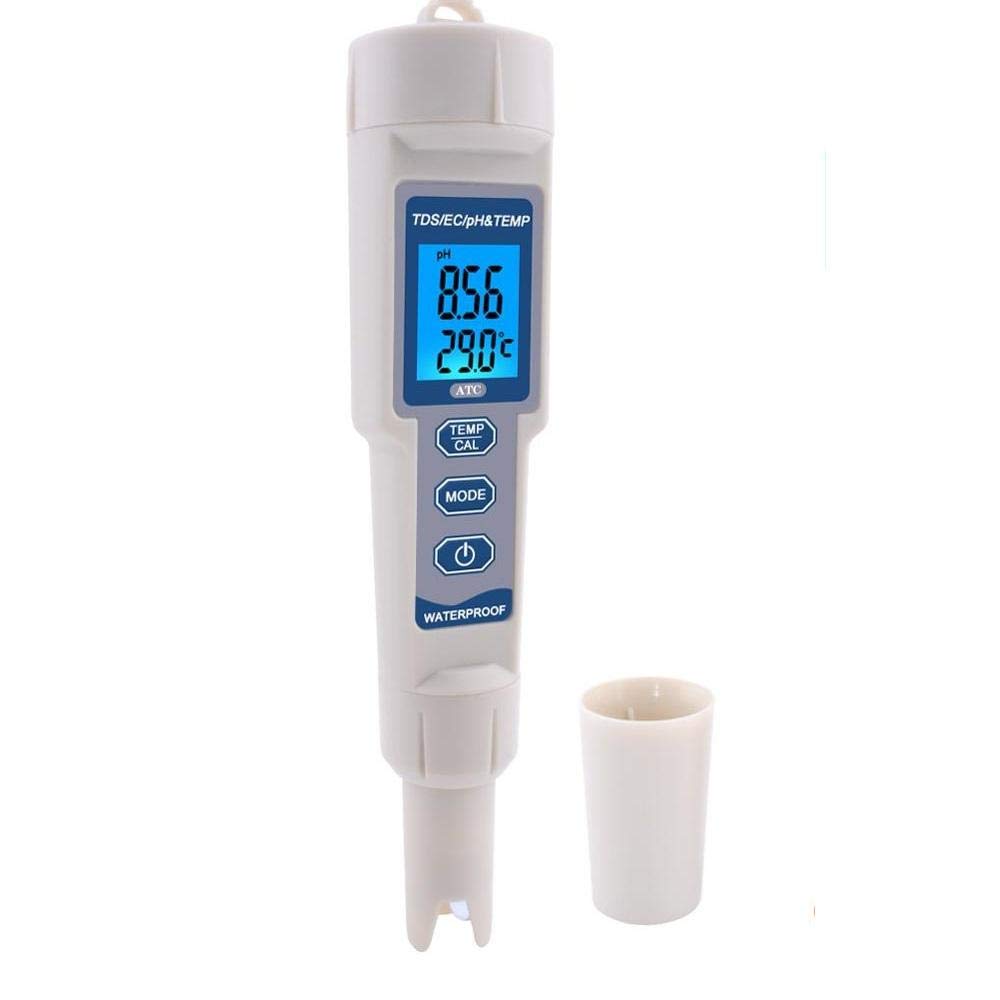 SZLX New 4 in 1 TDS PH Meter PH/TDS/EC/Temperature Meter Digital Water Quality Monitor r for Pools Drinking Water Aquariums