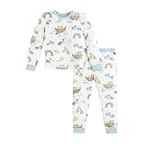 Mud Pie Baby Boy's Noahs Ark Pajama Set, White, 2T