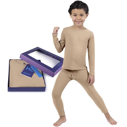 Thermal Underwear for Kids Boys Thermals Top & Bottom Set Long Underwear Base Layer Pajamas