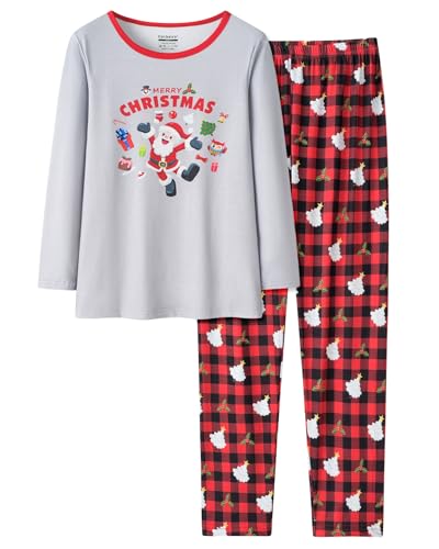 Image of Tie Dye Mermaid Sloth Christmas Halloween Pajamas for Girls Long Sleeve and Pants Nighty PJS 2-piece Set Size 6-16