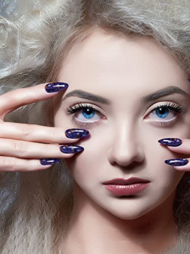 EBANKU 12 Blatt Halloween Nagelsticker, Full Wraps Nagellack Aufkleber, Nagelkunst Sticker, Selbstklebende Nagelfolie, Nail Art Aufkleber Mode DIY Dekoration Nagelsticker – Bild 8