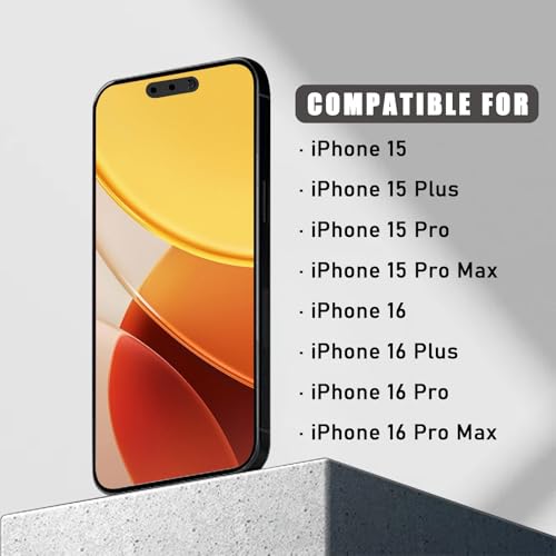 Phone Webcam Cover,Updated Front Camera Cover Compatible for iPhone 15/15 Plus/15 Pro/15 Pro Max/16/16Plus/16 Pro/16 Pro Max,Protect Privacy and Security,Not Affect Face ID, 2 Pack-Black by EYSOFT - Image 4