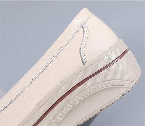 Round Head Slip On Loafer for Women's Comfort Platform Low Top Casual Shoes Classic Rubber Sole Flats Lightweight Non Slip Breathable Travel Sneaker4