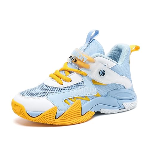 DHOVOR Boys Basketball Shoes Kids Fashion Sneakers Girls Athletic Walking Tennis Shoes for Little Kid/Big Kid