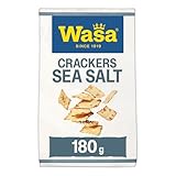 Wasa Tasty Snacks Crackers Sel de mer 5 x 180 g | Crackers croustillants avec sel de mer, délicieuse collation