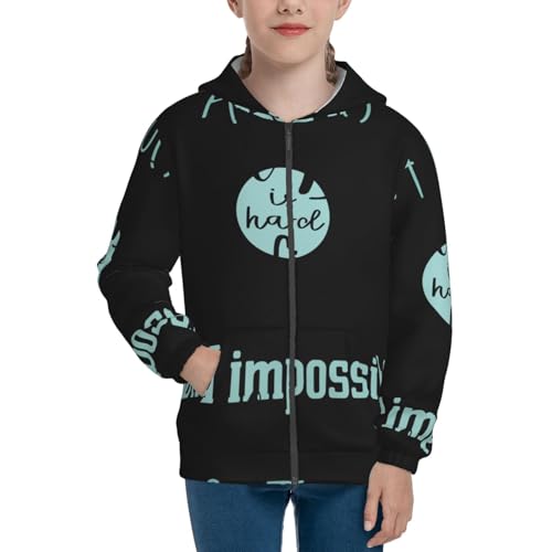A Truly Great Boss Kid Hoodies Boys Zip Up Sweatshirts Girls Pullover with Pocket3