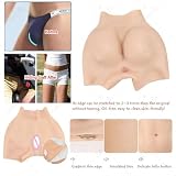 Adima Crossdressing Silikonowe realistyczne majtki pochwy Spodenki kontrolne Butt Shaper Męskie na żeńskie ukrywające figi gaflowe dla osób transpłciowych,Ivory,basics
