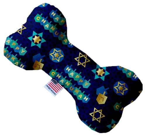 Pet and Dog Plush Heart or Bone Toy, 'Hanukkah Group' (Available in different sizes, and 8 different pattern options!) Chanukah Bliss 6' Plush Bone