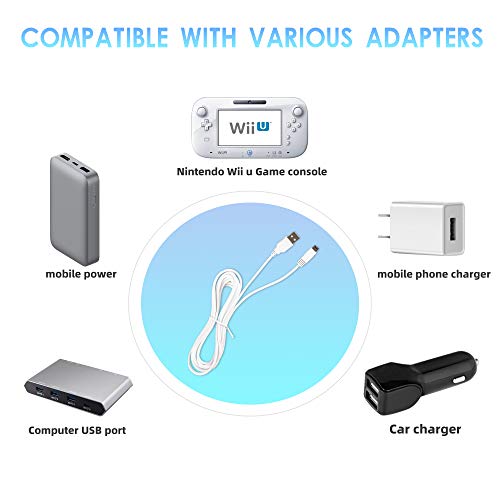 2Pack 10Ft Charger Cable For Wii U Gamepad, Ac Power Adapter Charger Cord For Nintendo Wii U Gamepad Remote Controller #TOP1