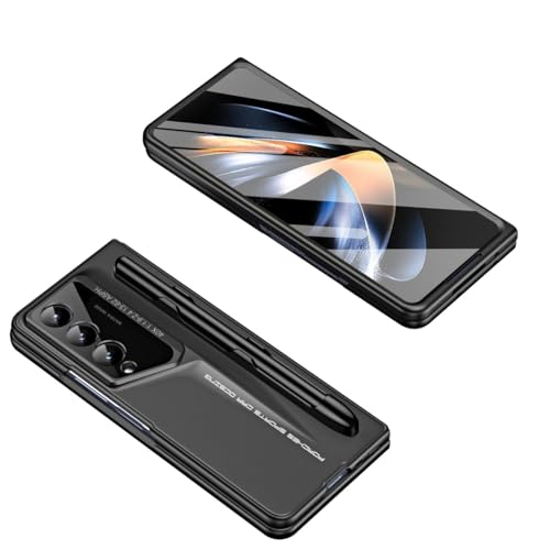 Étui de protection Galaxy Z Fold 4 rigide haut de gamme noir antichoc complet avec S Pen