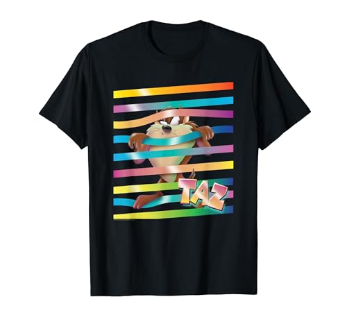 Image of Looney Tunes Taz Stripes T-Shirt, Men, Black, Large