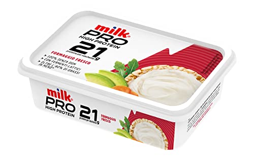 Milk Formaggio Fresco Milk PRO - Con Fermenti Lattici, Ricco in Proteine, a Ridotto Contenuto di Grassi (4%) e di Sale - Formaggio Fresco Spalmabile (175g)