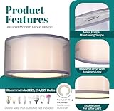 GIGGI 2-Tier Large Lamp Shade, Modern Grey Light Shade, Lampshades for Ceiling Lights, Table Lamps & Floor Lamps, Ceiling Light Shade for Living Rooms, Kitchen, Bedroom, Hallways & Lounges - Image 5