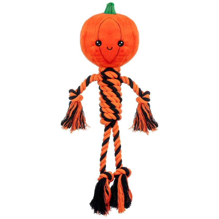 Swan Household Halloween Rope Pet Toy, Halloween Plush Rope Toy Gift For Dog Puppy Pet with vary Halloween Designs (Orange)