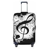 Guiteinyi Piano Music Notes Luggage Cover for Suitcase Elastic Non Scratch Travel Protector Travel Washable Suitcase Cover Fits 18-32 Inch Luggage