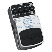 Behringer DR600 Digital Stereo Reverb Effektpedal, Silber, 1 Stück