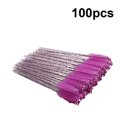 PIXNOR 300 Pcs Descartáveis â€‹â€‹Cílios Escovas Varinhas de Rímel Haste de Cristal Aplicador de Cíl