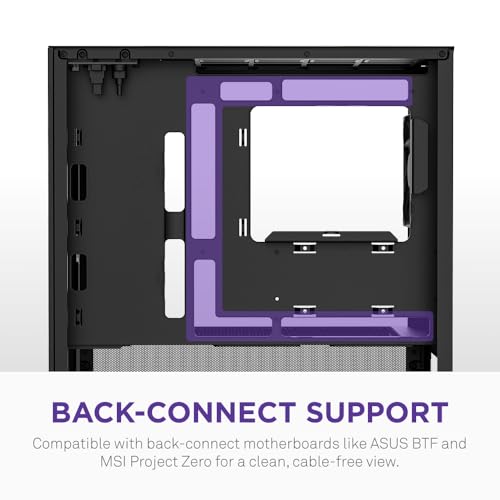 NZXT H3 Flow – Micro-ATX PC Case – Optimized Airflow – Includes 1 x 120mm Rear Fan – Supports Full-Sized GPUs – Fits 280mm Front, 240mm Top Radiator – Back-Connect Motherboard – Black by NZXT - Image 7